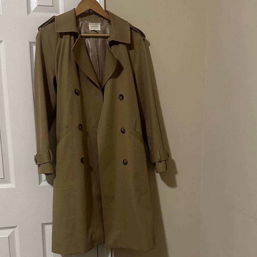 Sezane Scott Trench Coat 100% Cotton